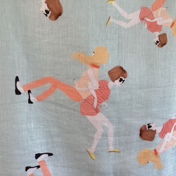 Noemiah Linen Sheath Dress NWT Whimsical Print, Canada Size XS, Art to Wear Rare - Picture 2 of 11